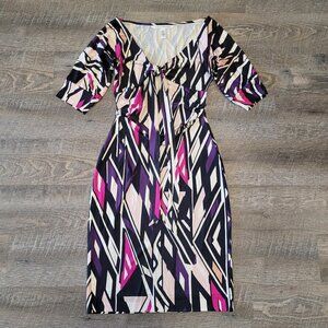 DIANE VON FURSTENBERG | Silk Geometric Dress | Sz. 0